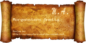 Morgenstern Anetta névjegykártya